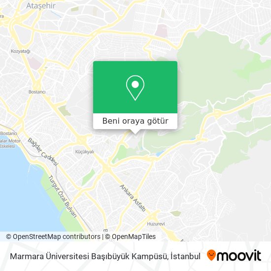 Marmara Üniversitesi Başıbüyük Kampüsü harita