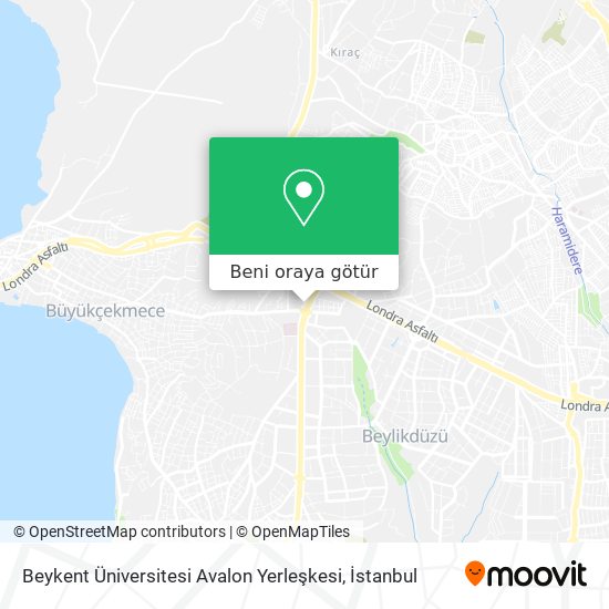 Beykent Üniversitesi Avalon Yerleşkesi harita