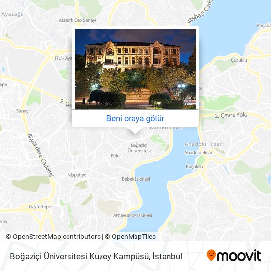 Boğaziçi Üniversitesi Kuzey Kampüsü harita