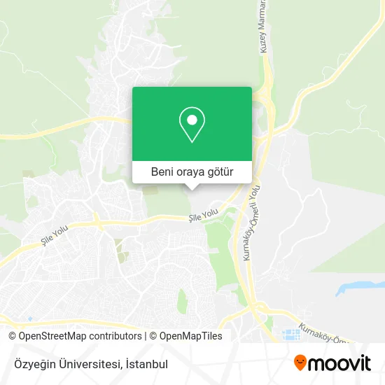 Özyeğin Üniversitesi harita