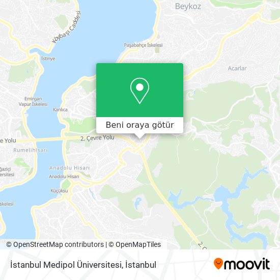 İstanbul Medipol Üniversitesi harita