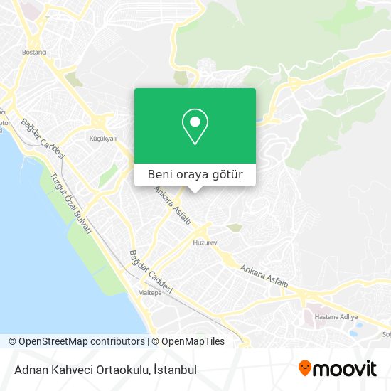 Adnan Kahveci Ortaokulu harita