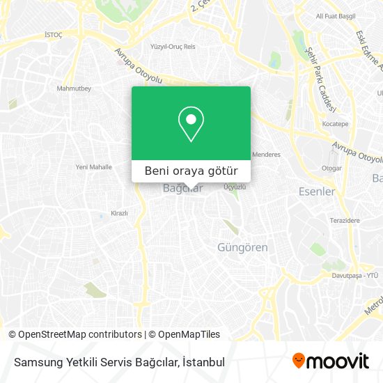 Samsung Yetkili Servis Bağcılar harita