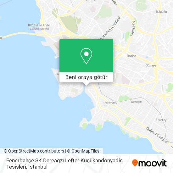 Fenerbahçe SK Dereağzı Lefter Küçükandonyadis Tesisleri harita