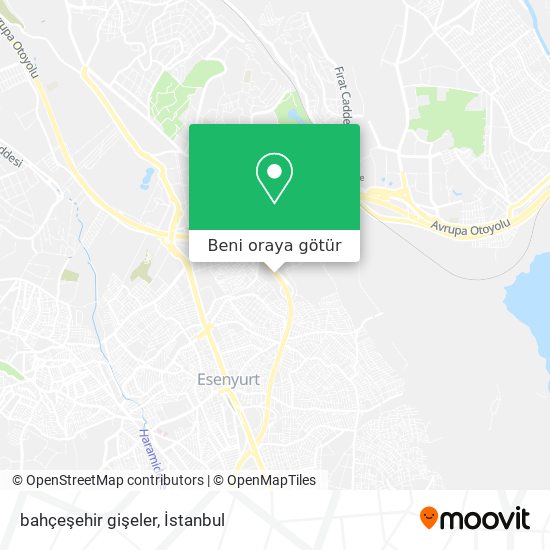 bahçeşehir gişeler harita