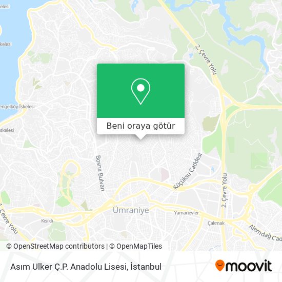 Asım Ulker Ç.P. Anadolu Lisesi harita