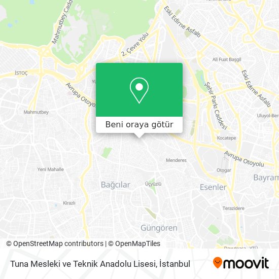 Tuna Mesleki ve Teknik Anadolu Lisesi harita