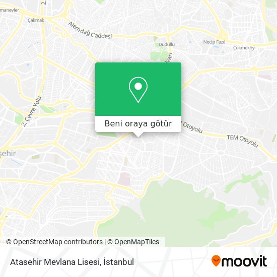 Atasehir Mevlana Lisesi harita