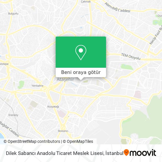 Dilek Sabancı Anadolu Ticaret Meslek Lisesi harita
