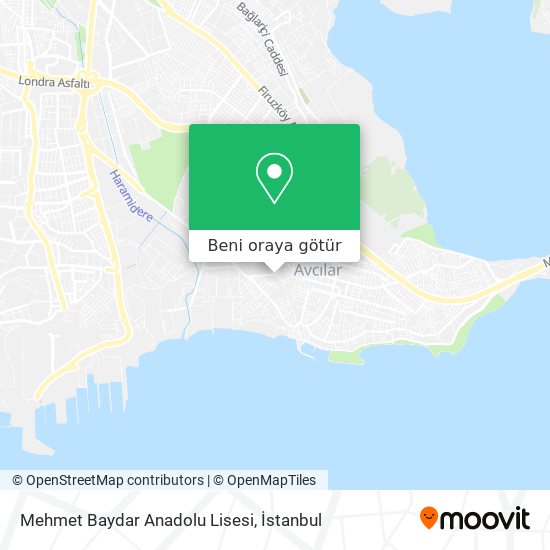 Mehmet Baydar Anadolu Lisesi harita