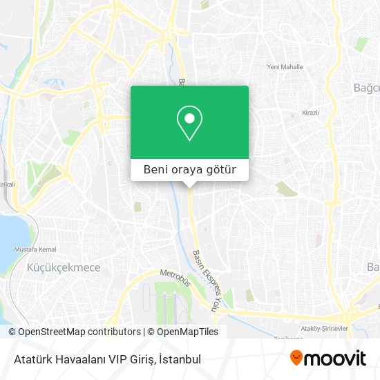 Atatürk Havaalanı VIP Giriş harita