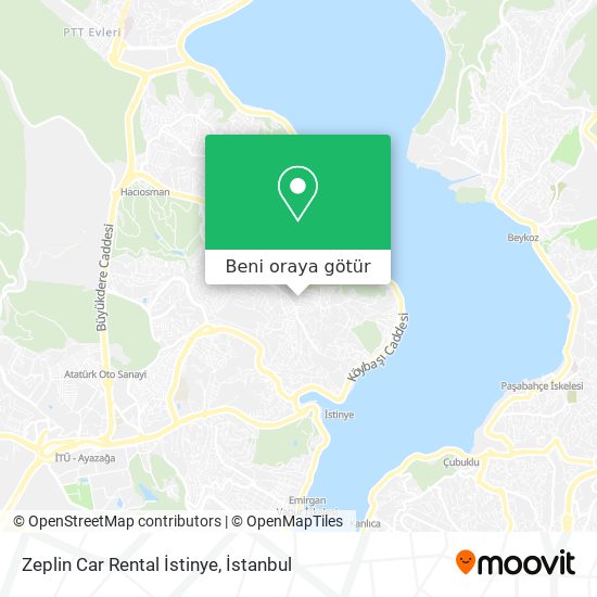 Zeplin Car Rental İstinye harita