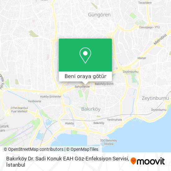 Bakırköy Dr. Sadi Konuk EAH Göz-Enfeksiyon Servisi harita