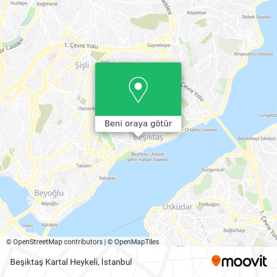 Beşiktaş Kartal Heykeli harita