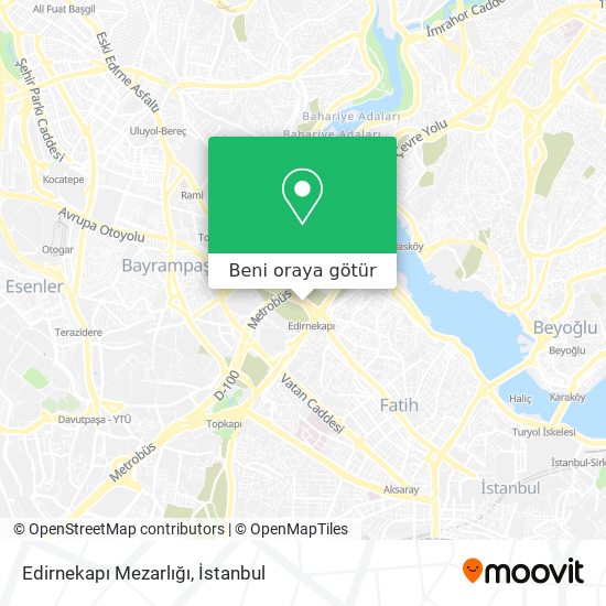 Edirnekapı Mezarlığı harita