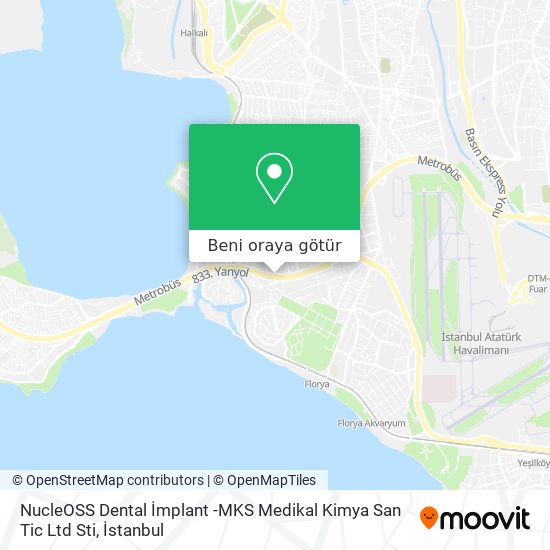 NucleOSS Dental İmplant -MKS Medikal Kimya San Tic Ltd Sti harita