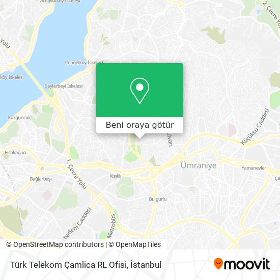 Türk Telekom Çamlica RL Ofisi harita
