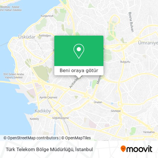 Türk Telekom Bölge Müdürlüğü harita