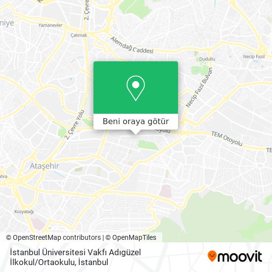 İstanbul Üniversitesi Vakfı Adıgüzel İlkokul / Ortaokulu harita