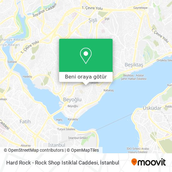Hard Rock - Rock Shop Istiklal Caddesi harita
