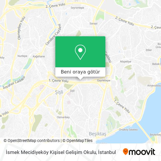 İsmek Mecidiyeköy Kişisel Gelişim Okulu harita