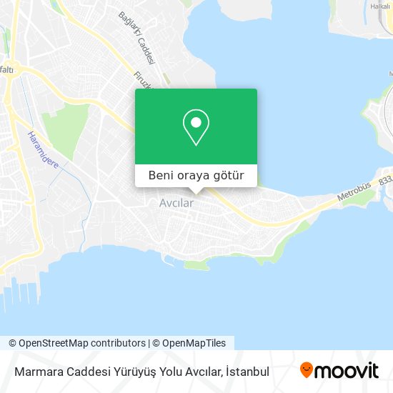 Marmara Caddesi Yürüyüş Yolu Avcılar harita