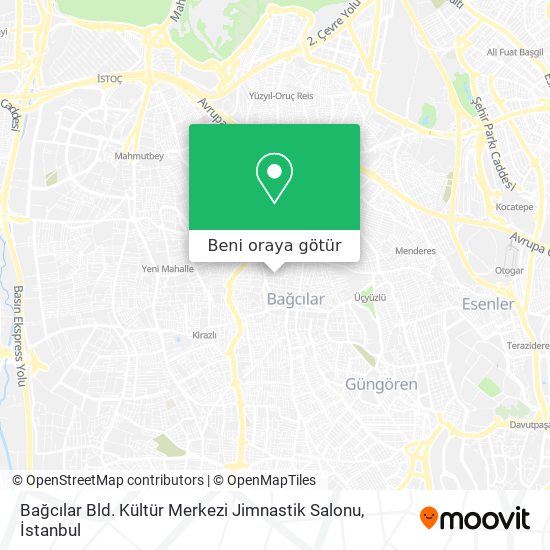 Bağcılar Bld. Kültür Merkezi Jimnastik Salonu harita
