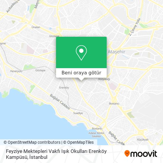 Feyziye Mektepleri Vakfı Işık Okulları Erenköy Kampüsü harita