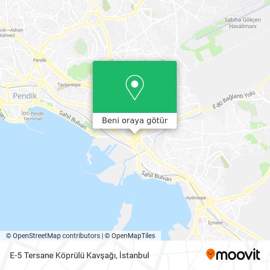 E-5 Tersane Köprülü Kavşağı harita