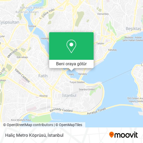 Haliç Metro Köprüsü harita