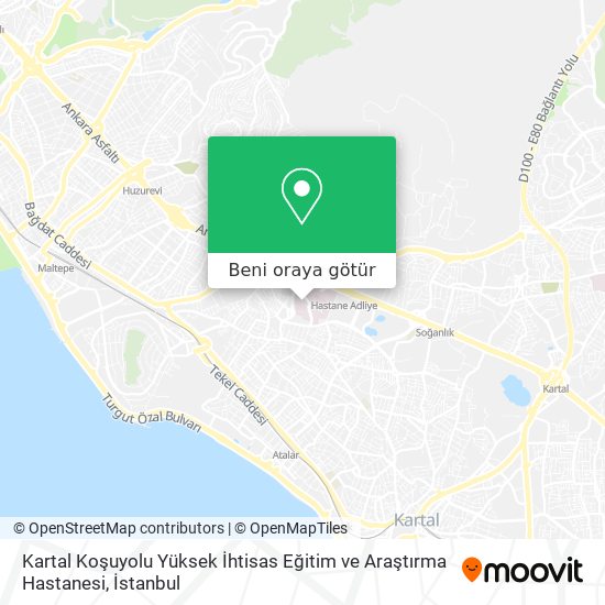 Kartal Koşuyolu Yüksek İhtisas Eğitim ve Araştırma Hastanesi harita