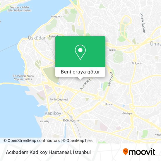 Acıbadem Kadıköy Hastanesi harita
