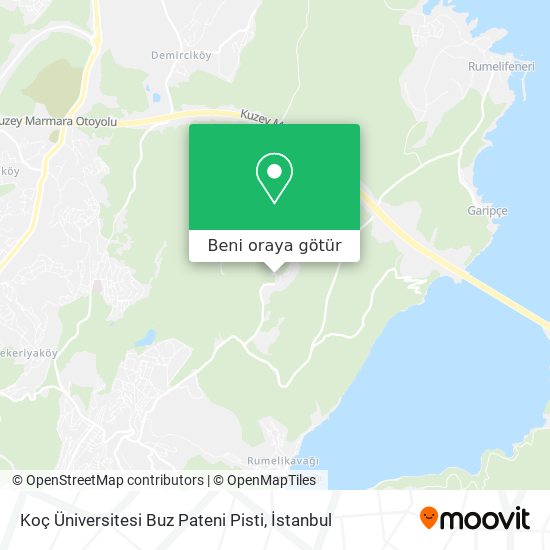 Koç Üniversitesi Buz Pateni Pisti harita
