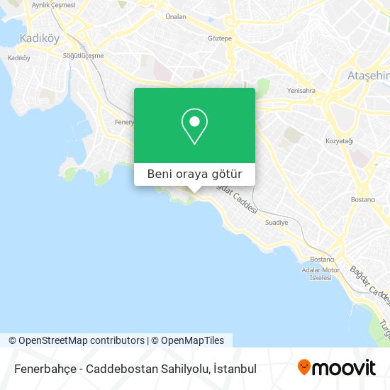 Fenerbahçe - Caddebostan Sahilyolu harita