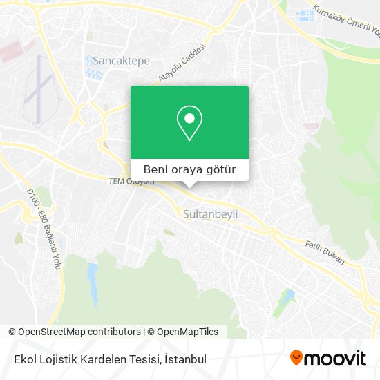 Ekol Lojistik Kardelen Tesisi harita