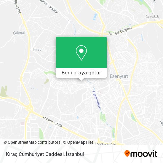 Kıraç Cumhuriyet Caddesi harita