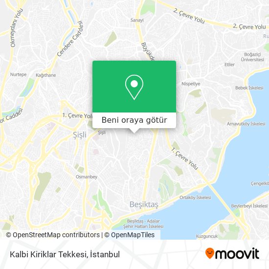 Kalbi Kiriklar Tekkesi harita