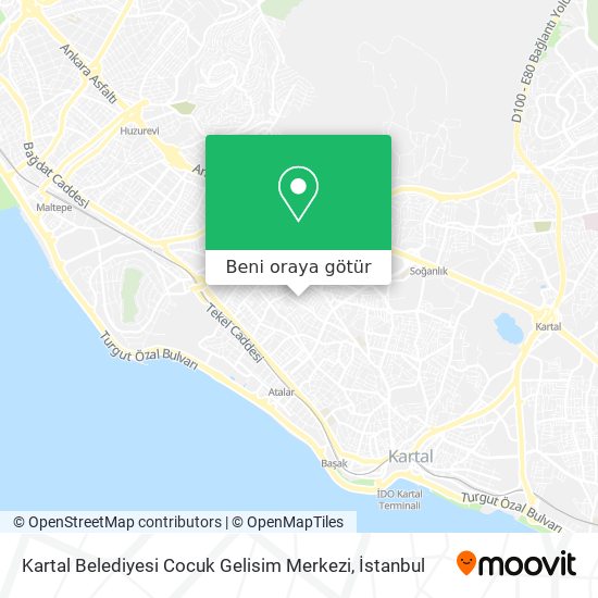 Kartal Belediyesi Cocuk Gelisim Merkezi harita