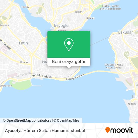 Ayasofya Hürrem Sultan Hamamı harita