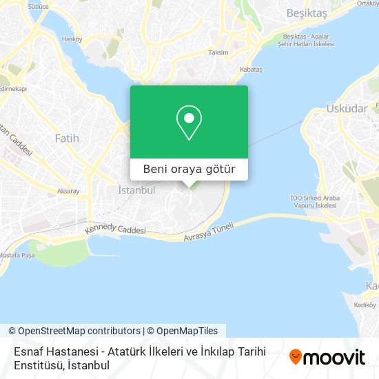 Esnaf Hastanesi - Atatürk İlkeleri ve İnkılap Tarihi Enstitüsü harita