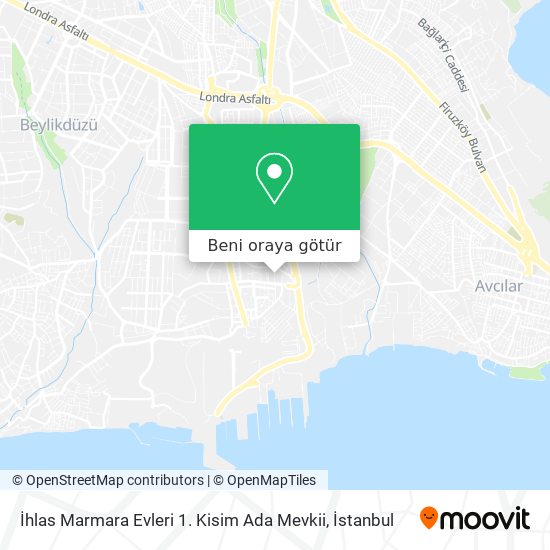 İhlas Marmara Evleri 1. Kisim Ada Mevkii harita