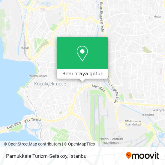 Pamukkale Turizm-Sefaköy harita