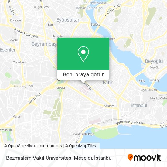 Bezmialem Vakıf Üniversitesi Mescidi harita