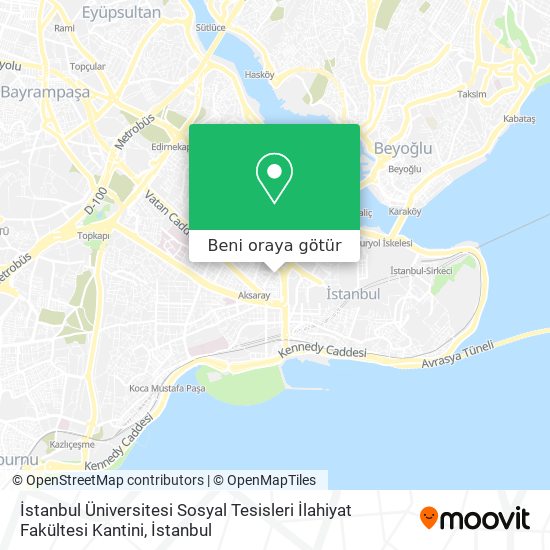 İstanbul Üniversitesi Sosyal Tesisleri İlahiyat Fakültesi Kantini harita