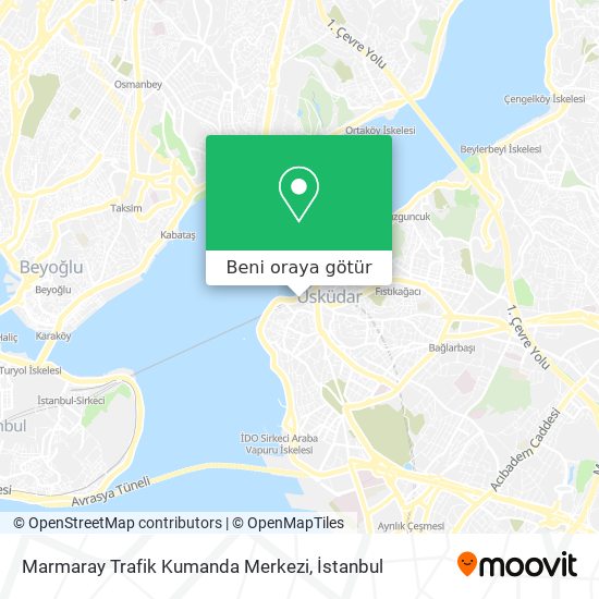 Marmaray Trafik Kumanda Merkezi harita