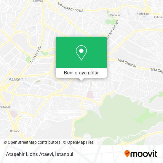 Ataşehir Lions Ataevi harita
