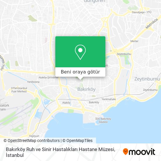 Bakırköy Ruh ve Sinir Hastalıkları Hastane Müzesi harita