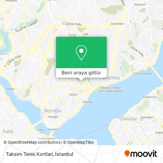 Taksim Tenis Kortlari harita