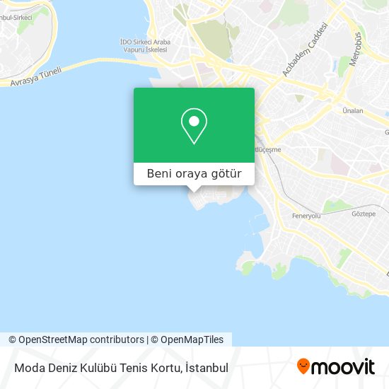 Moda Deniz Kulübü Tenis Kortu harita