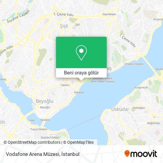 Vodafone Arena Müzesi harita